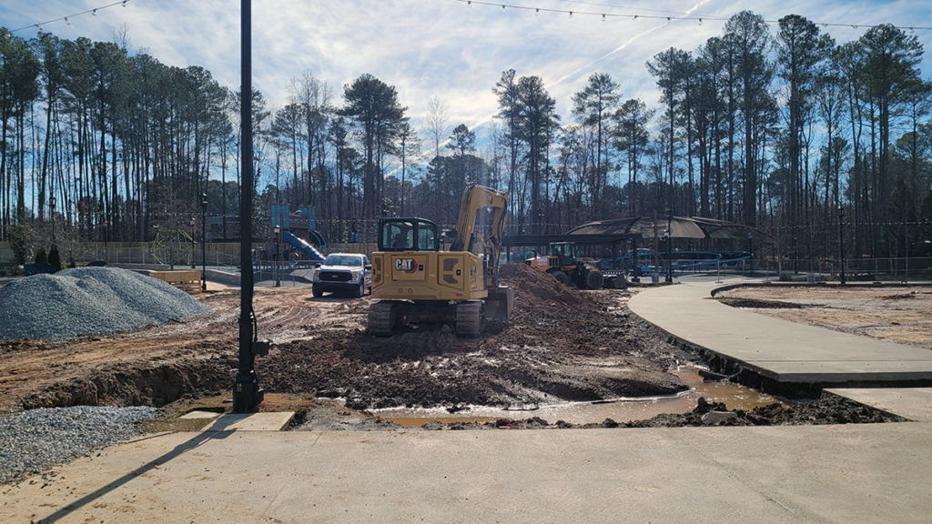 The expansion project for the Town Green and its associated amenities in the City of Peachtree Corners has begun. As the project progresses, certain sections of the Town Green will be closed during the winter months.